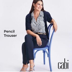 NWT CAbi #5865 Pencil Trouser classic navy Size 8